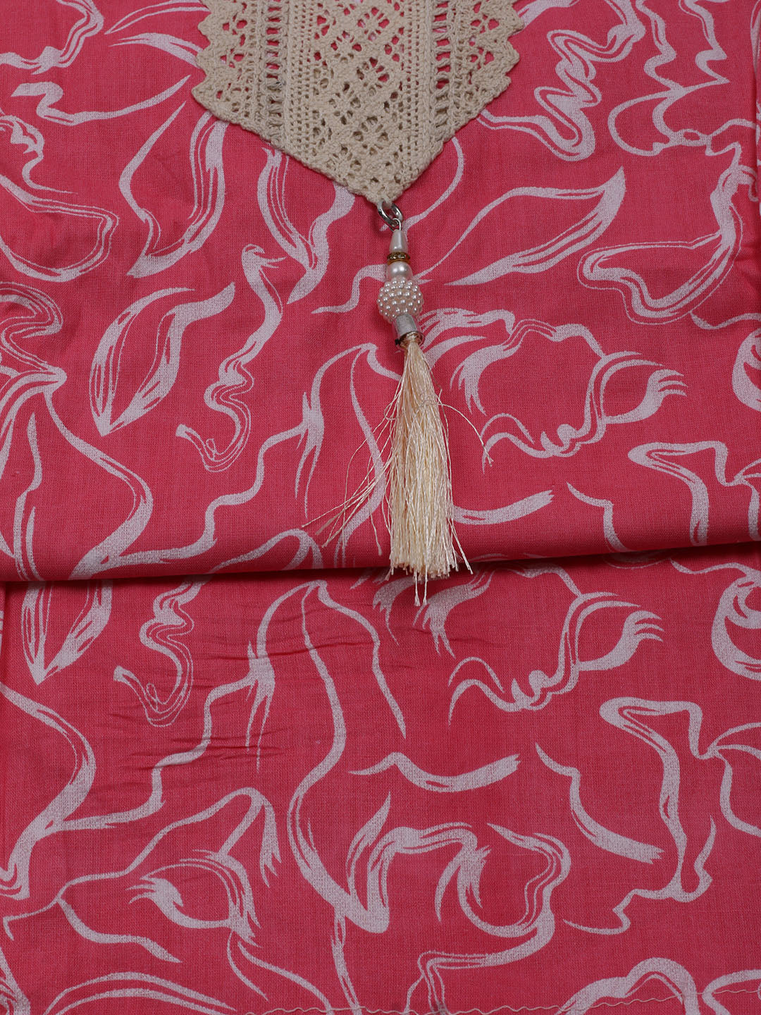 Printed Cotton Blend Unstitched Suit With Dupatta