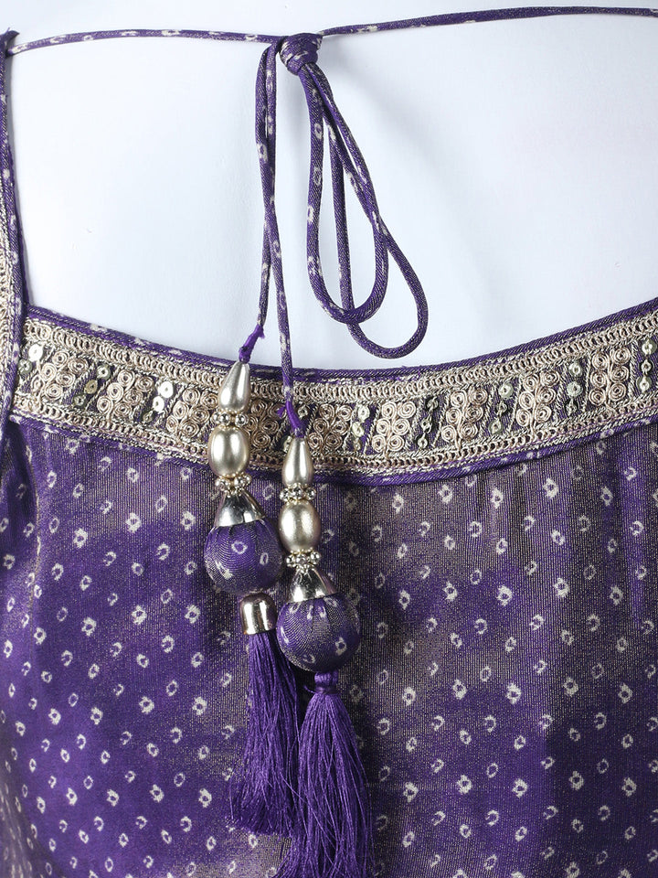 Woven Design Tissue Stitched Kurta With Pant &amp; Dupatta