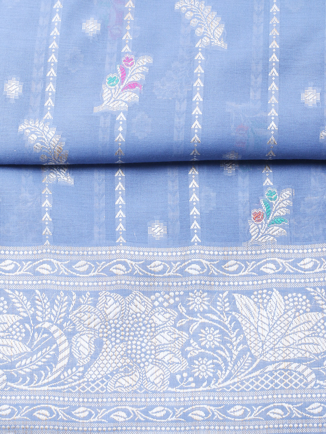 Woven Design Chanderi Unstitched Suit With Pant &amp; Dupatta