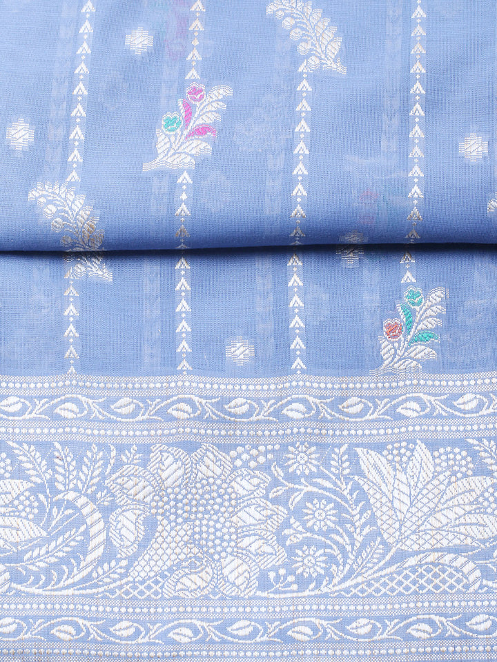 Woven Design Chanderi Unstitched Suit With Pant &amp; Dupatta
