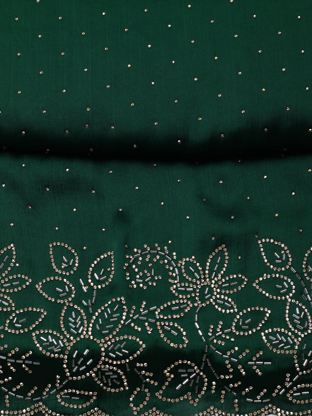 Embellished Chiffon Unstitched Suit With Pant &amp; Dupatta
