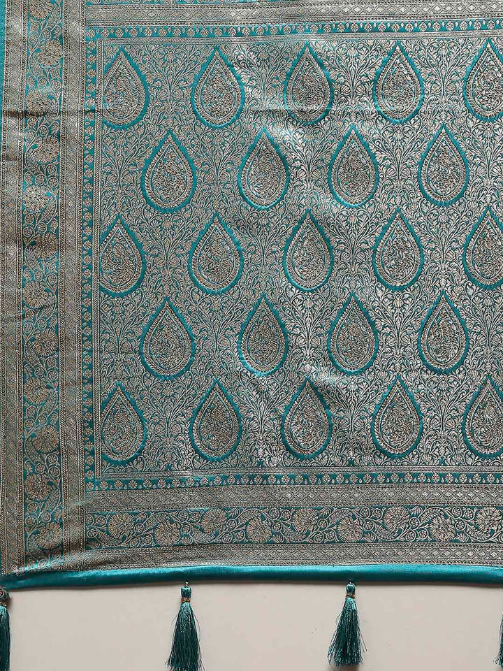 Woven Design Satin Saree