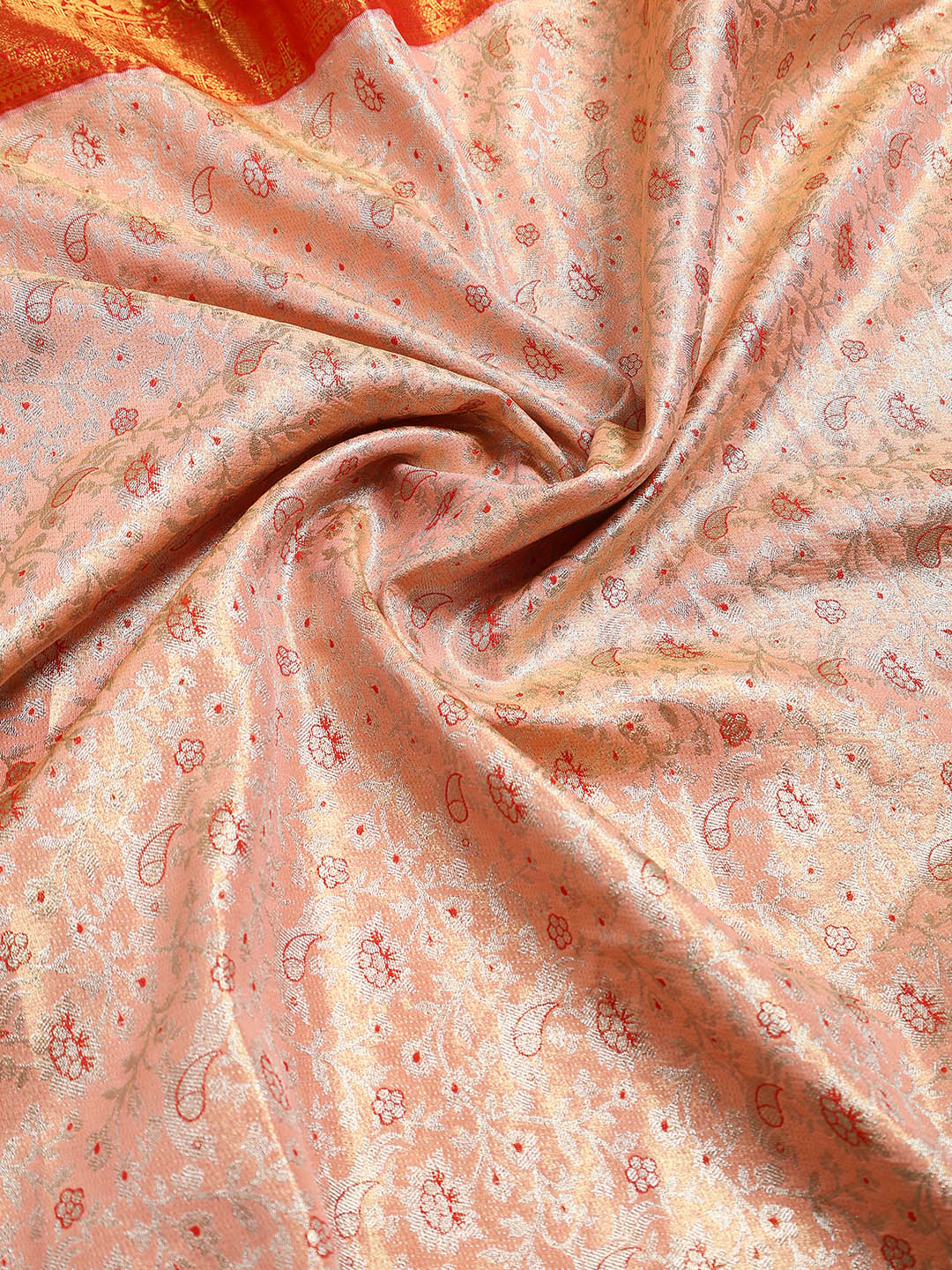 Woven Brodcade Zari Jaal Art Silk Saree