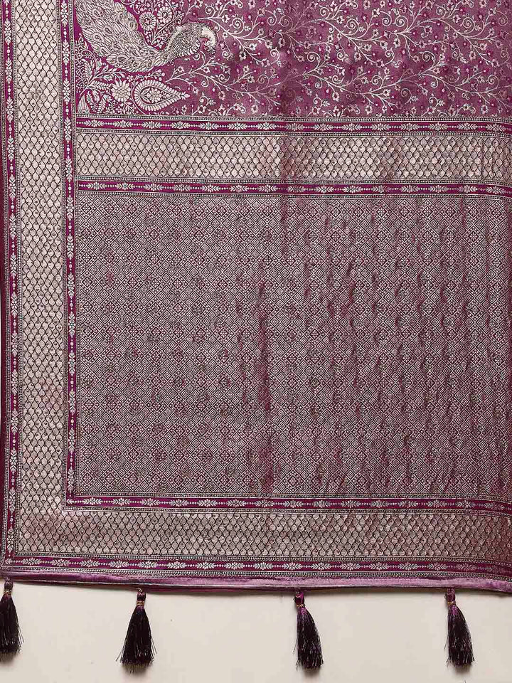 Embroidered Satin Saree