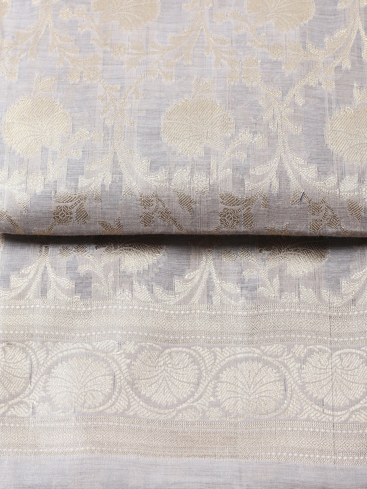 Woven Design Chanderi Unstitched Suit With Pant &amp; Dupatta