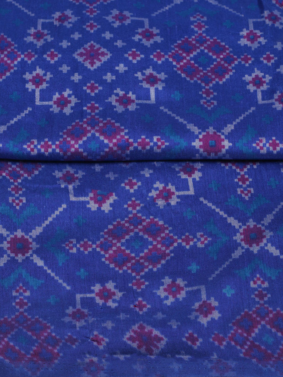 Printed Art Silk Unstitched Kurta With Pant &amp; Dupatta