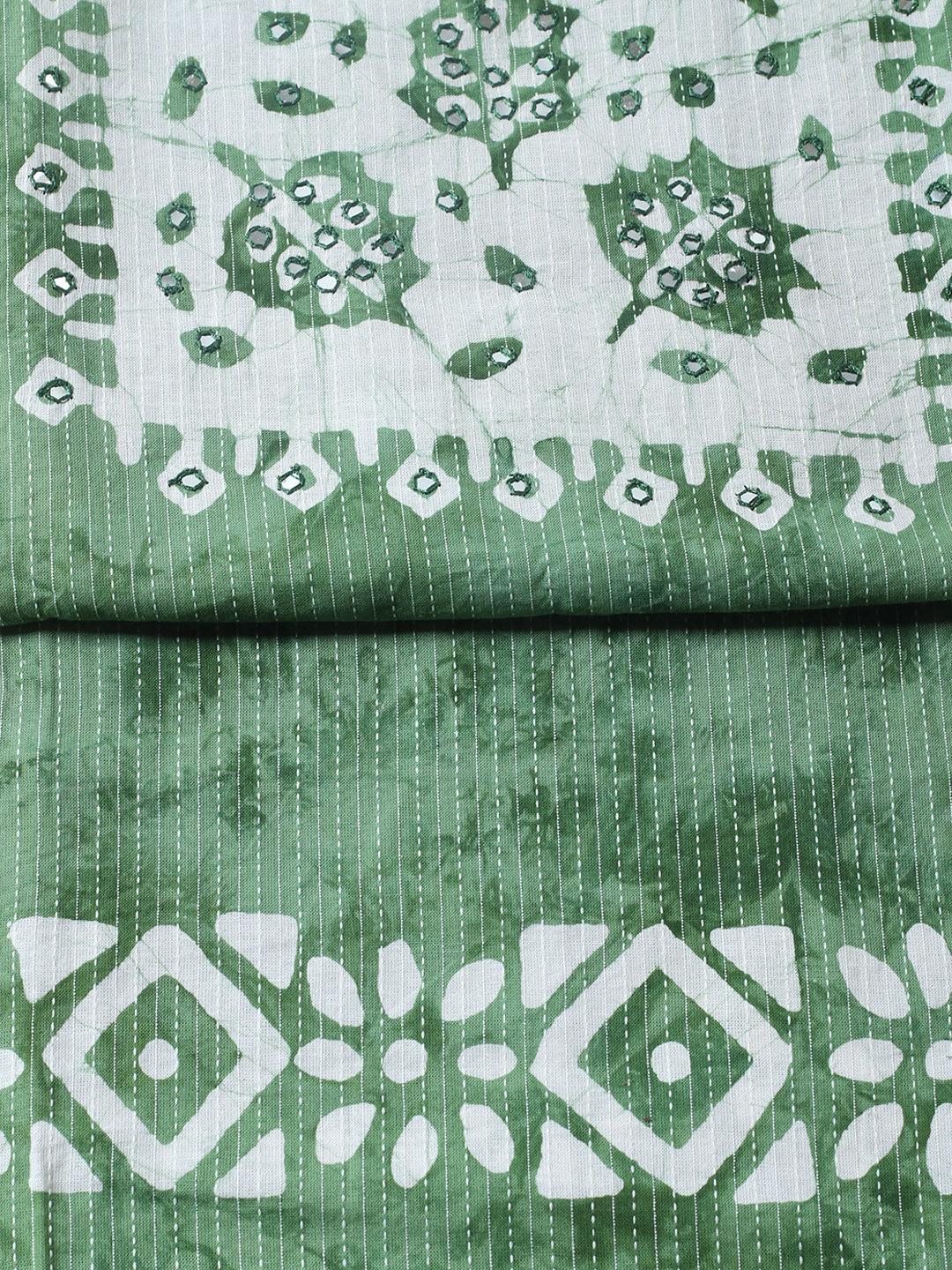 Embroidered Cotton Blend Unstitched Suit With Pant &amp; Dupatta