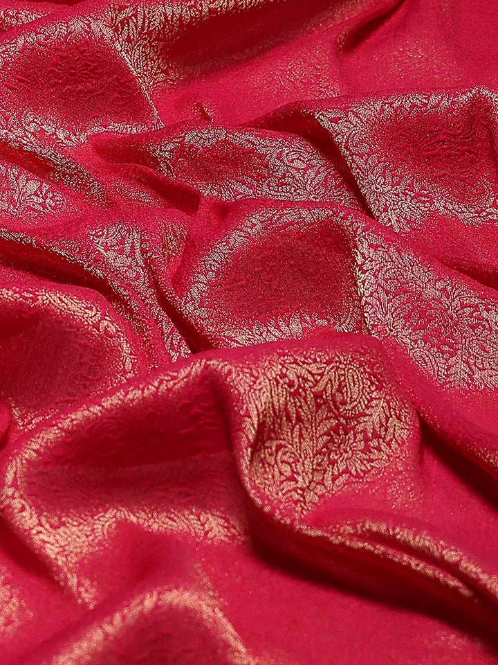 Plain Crepe Saree