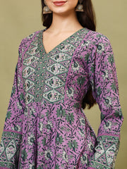 Floral Printed Cotton Kurta