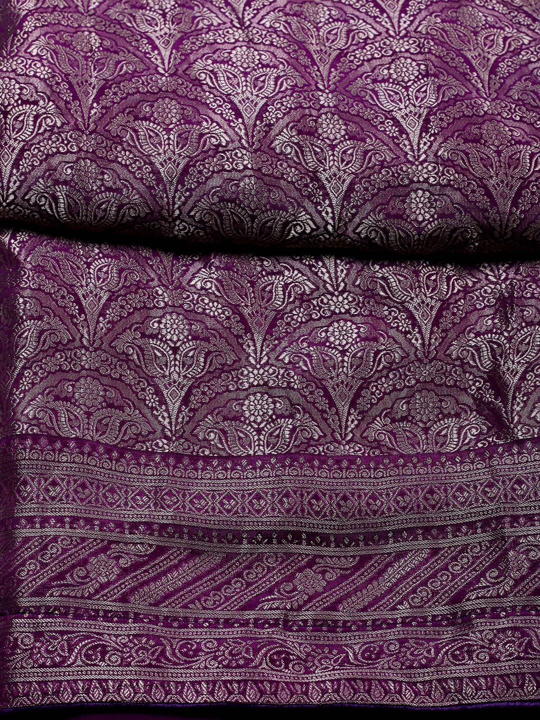 Woven Design Chanderi Unstitched Suit With Pant &amp; Dupatta