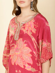 Printed Crepe Kaftan Kurta