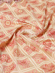 Bandhani Printed Art Silk Woven Saree