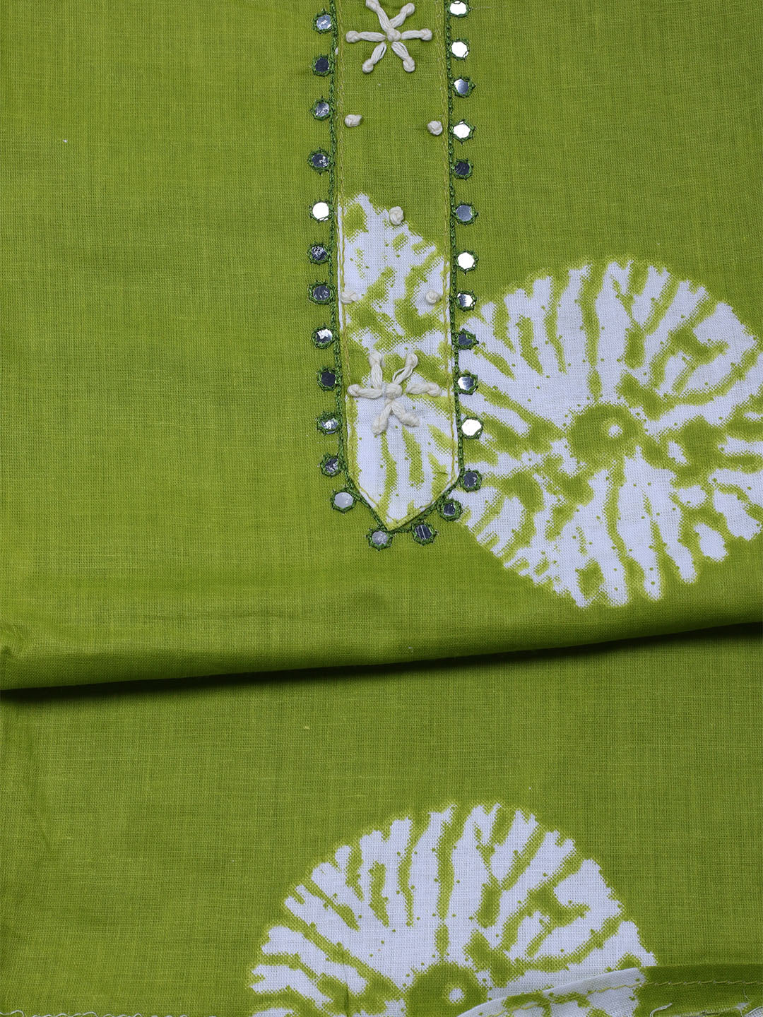 Printed Cotton Blend Unstitched Suit With Dupatta