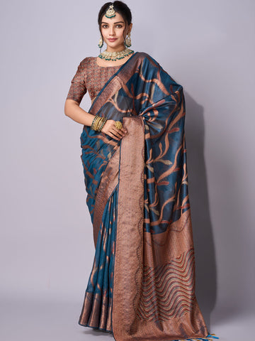 Zari Jaal Woven Art Silk Saree