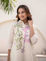 Printed Cotton Kurta With Pants