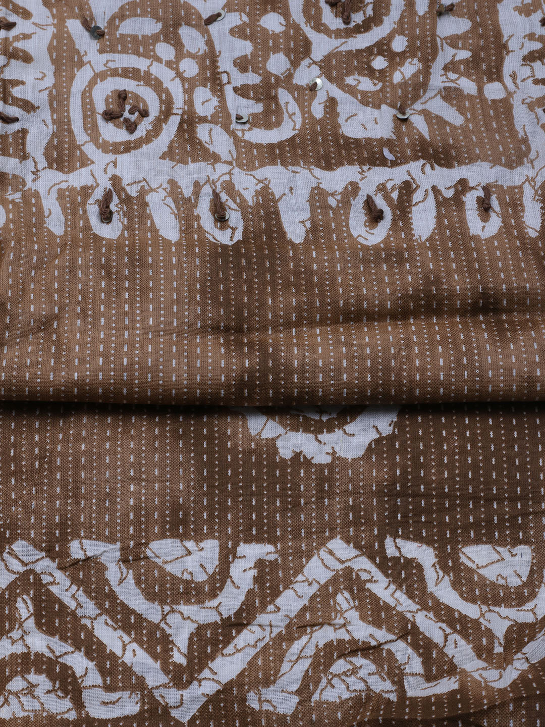 Neck Embroidered Cotton Blend Unstitched Suit With Dupatta