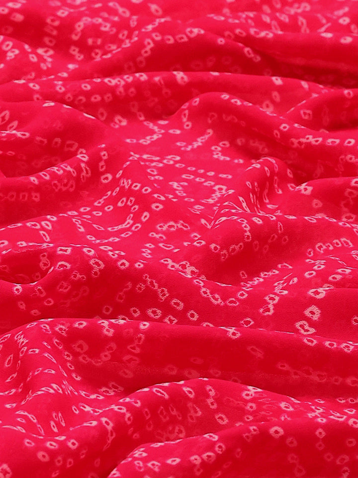 Bandhani Printed Georgette Saree