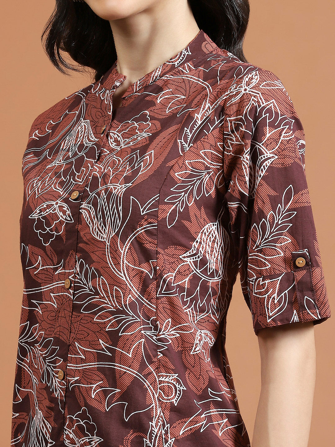 Printed Cotton Blend Kurta With Pants