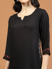 Printed Cotton Blend Kurta With Pants