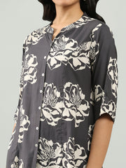 Printed Cotton Blend Shirt