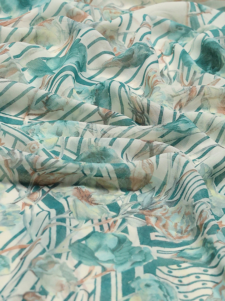 Digital Printed Georgette Saree
