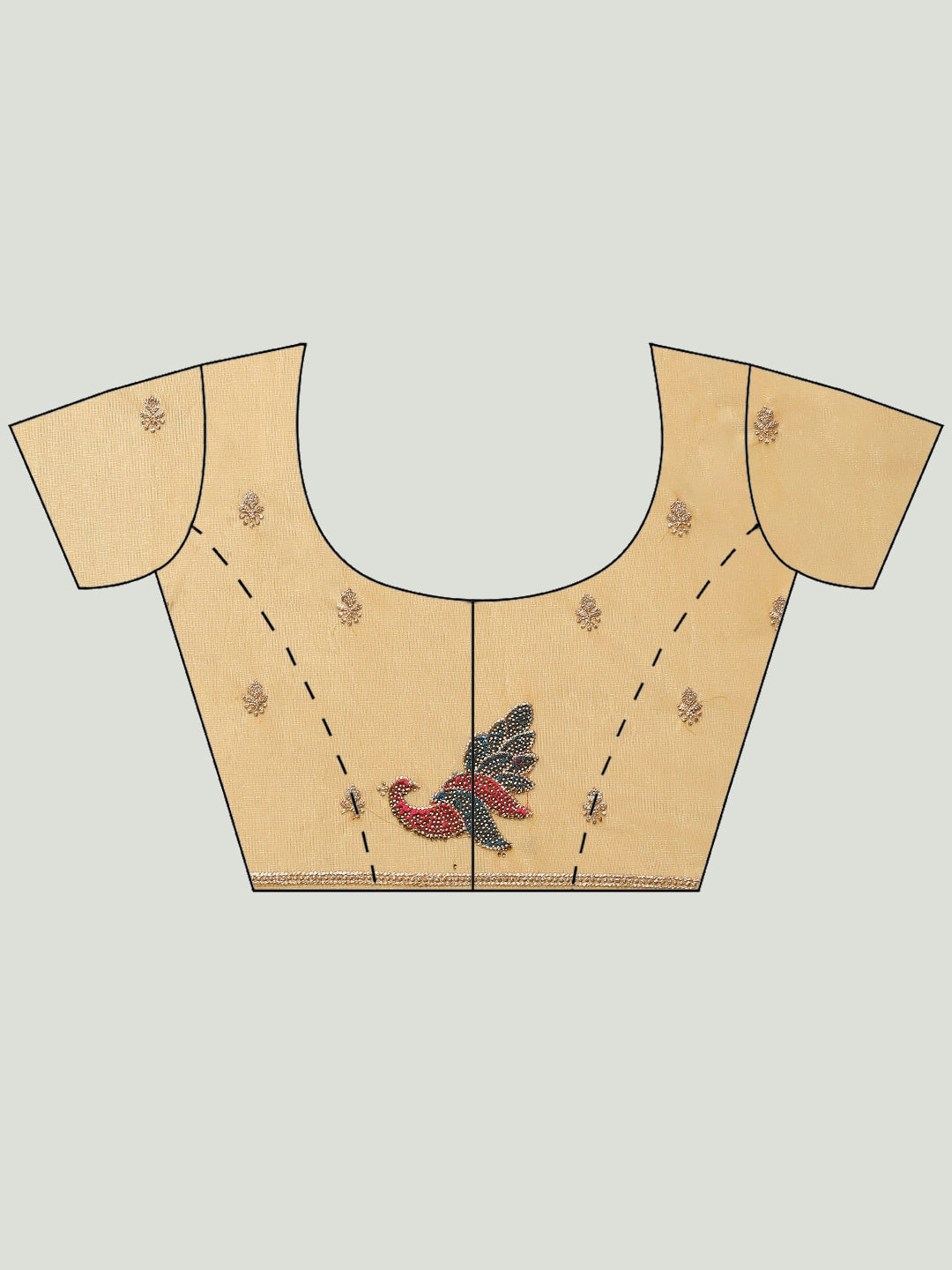 Stone Embroidery Tissue Saree