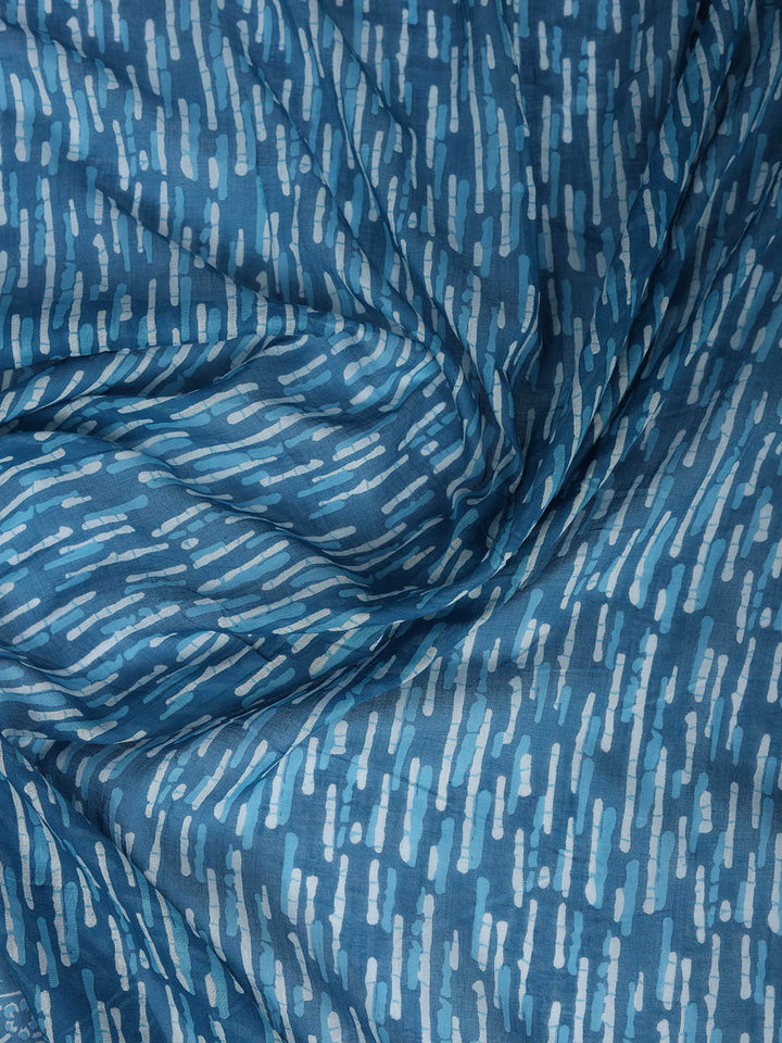 Printed Cotton Blend Suit With Pant &amp; Dupatta