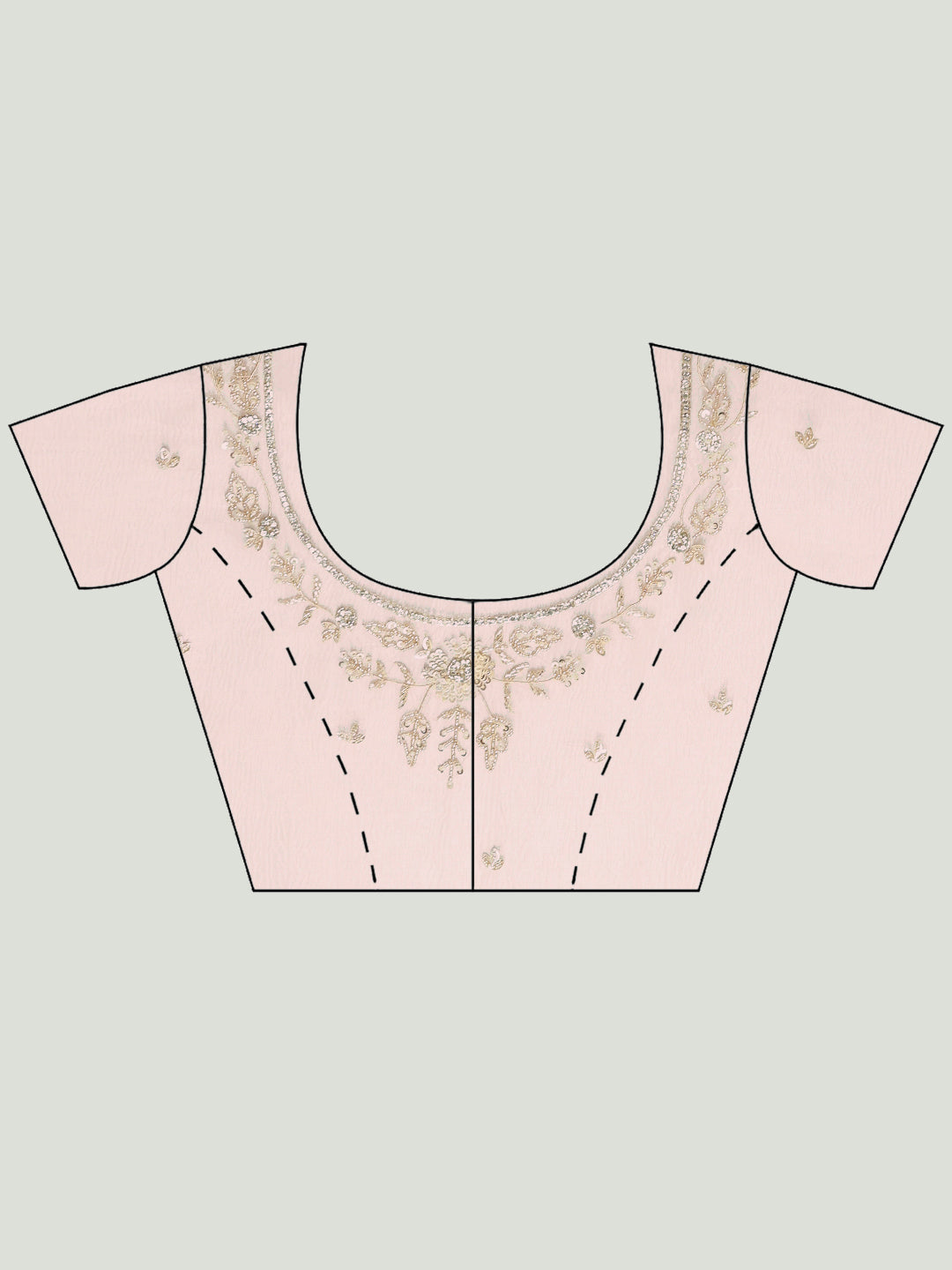 Sequence Embroidery Tissue Saree