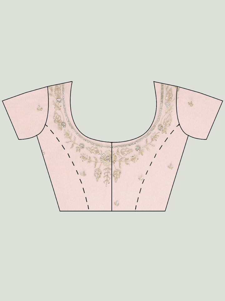 Sequence Embroidery Tissue Saree