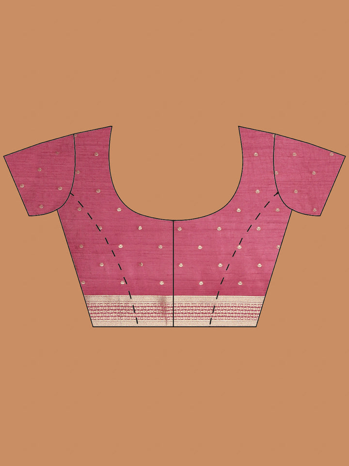 Zari Border Booti Art Silk Woven Saree