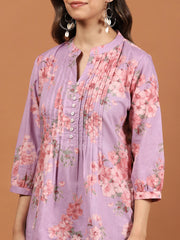 Printed Cotton Blend Kurta