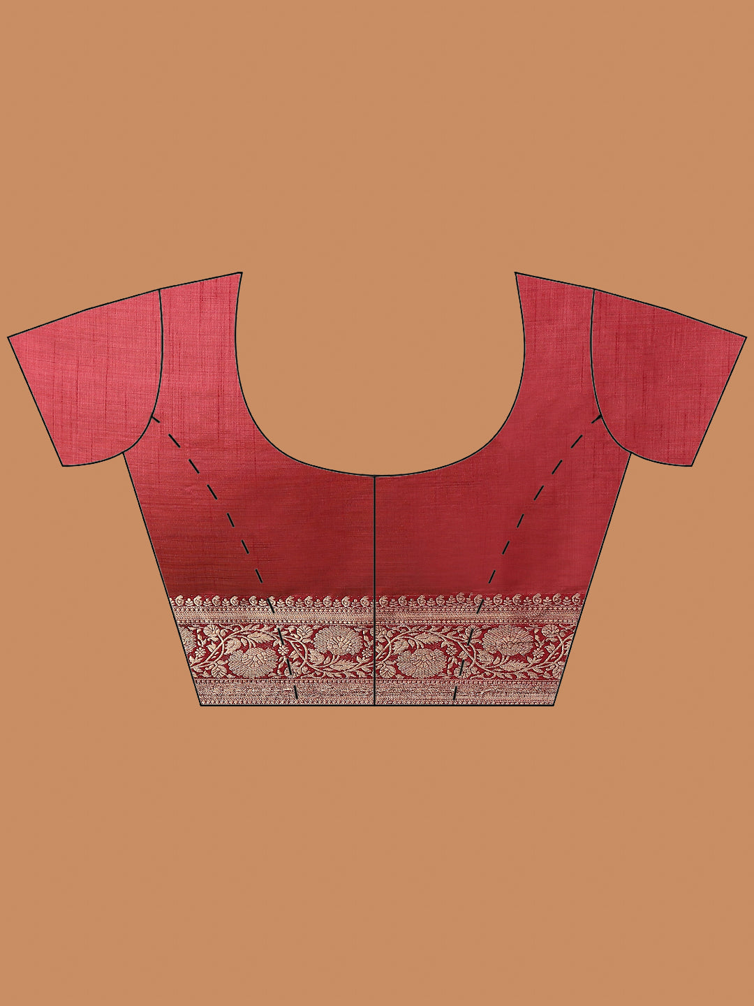 Zari Border Booti Art Silk Woven Saree