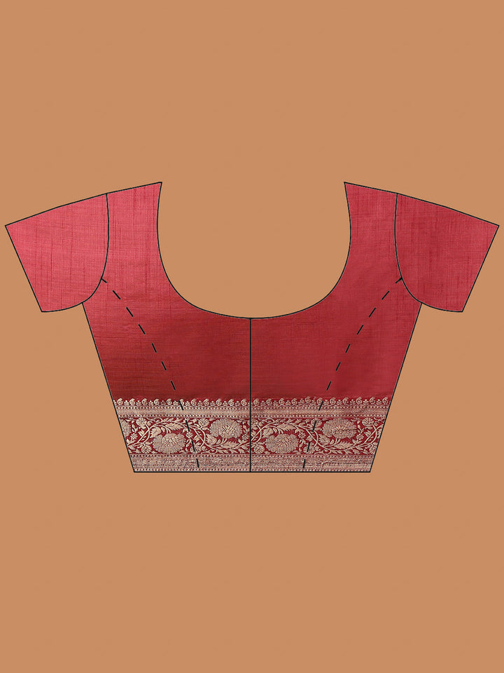 Zari Border Booti Art Silk Woven Saree