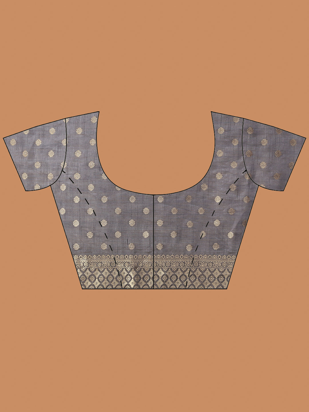 Zari Border Booti Art Silk Woven Saree