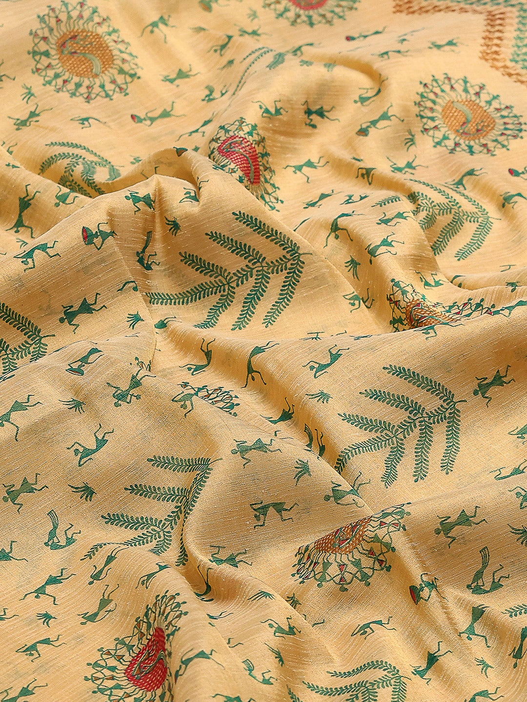 Zaari Border Cotton Blend Saree