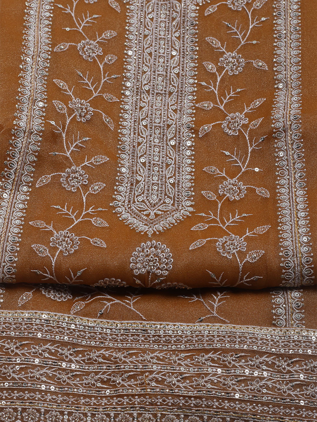 Embroidered Tissue Unstitched Suit With Dupatta