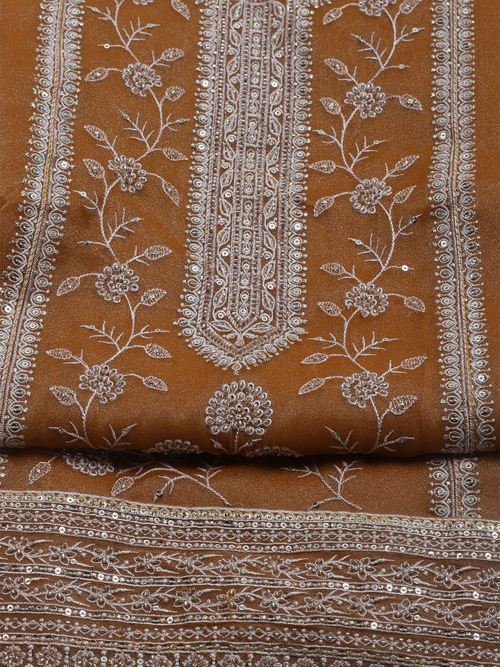 Embroidered Tissue Unstitched Suit With Dupatta