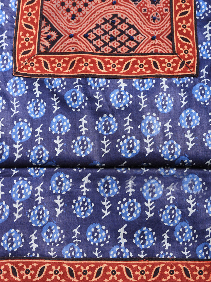 Printed Cotton Blend Unstitched Suit With Pant &amp; Dupatta