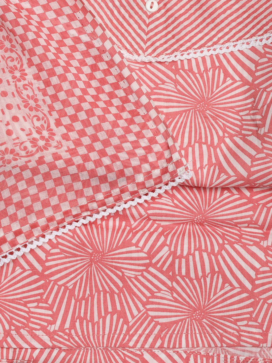 Printed Cotton Blend Unstitched Suit With Dupatta