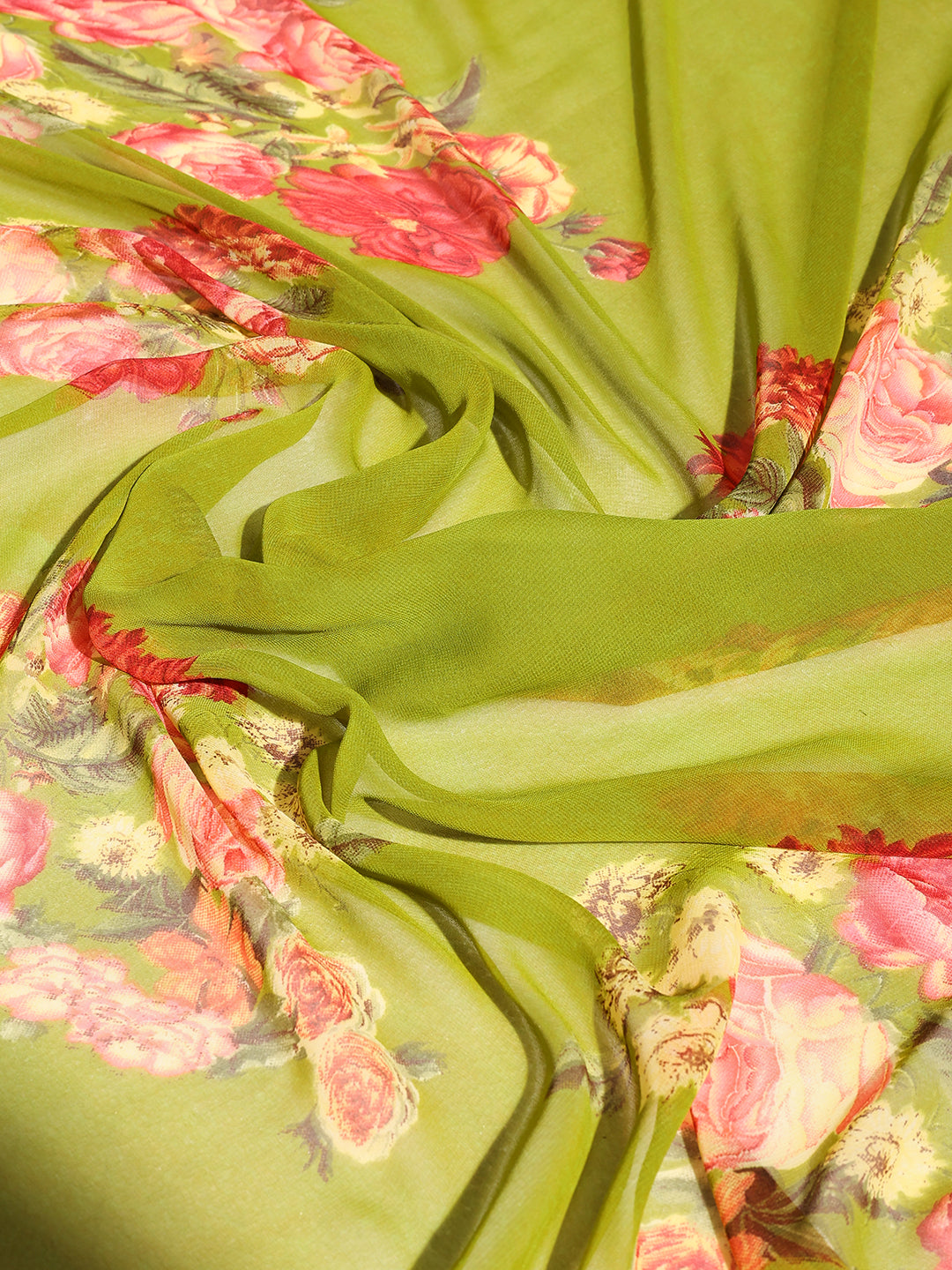Floral Printed Georgette Saree