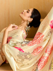 Digital Printed Art Silk Saree