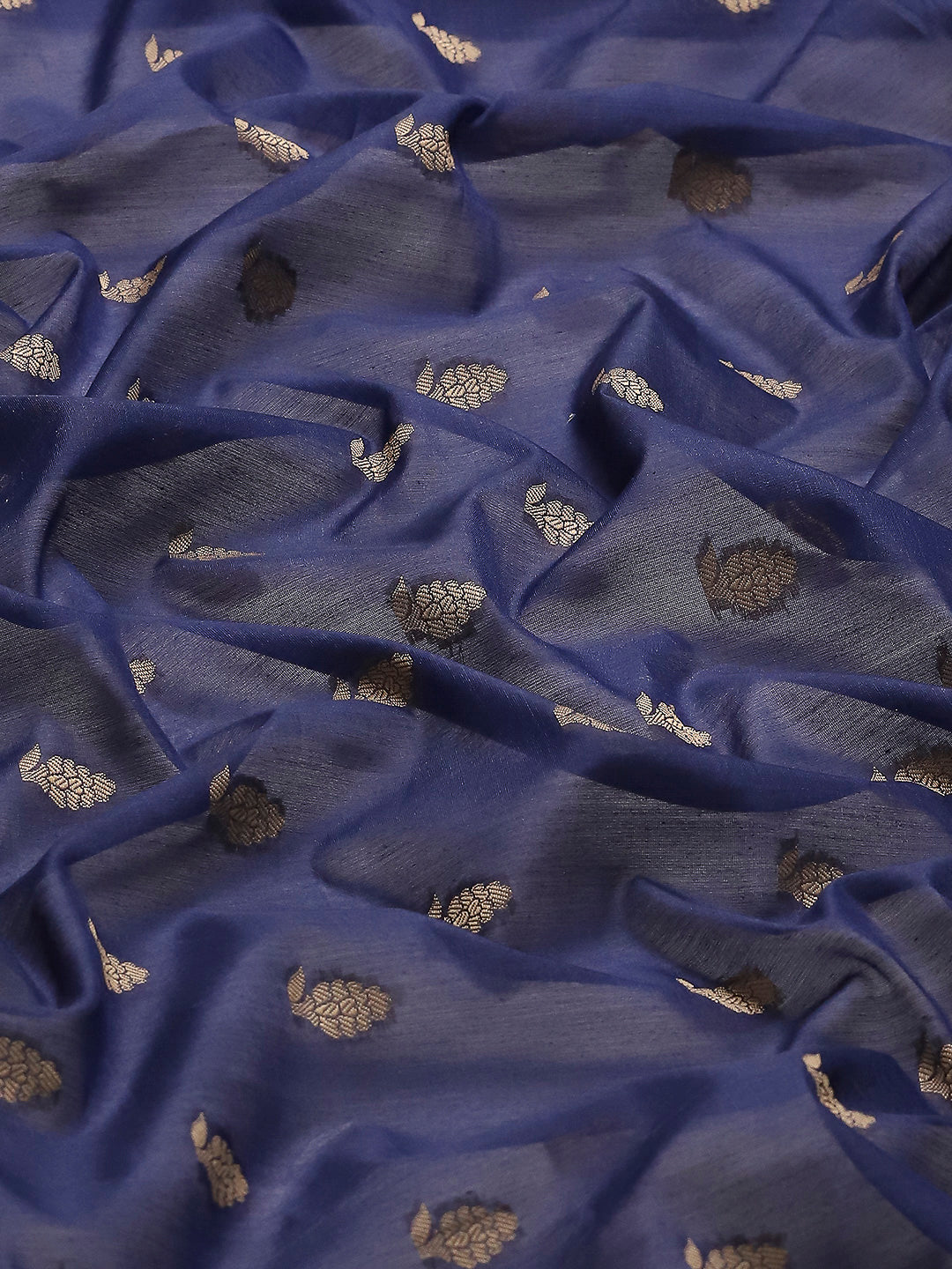 Resham Embroidered Cotton Blend Woven Saree