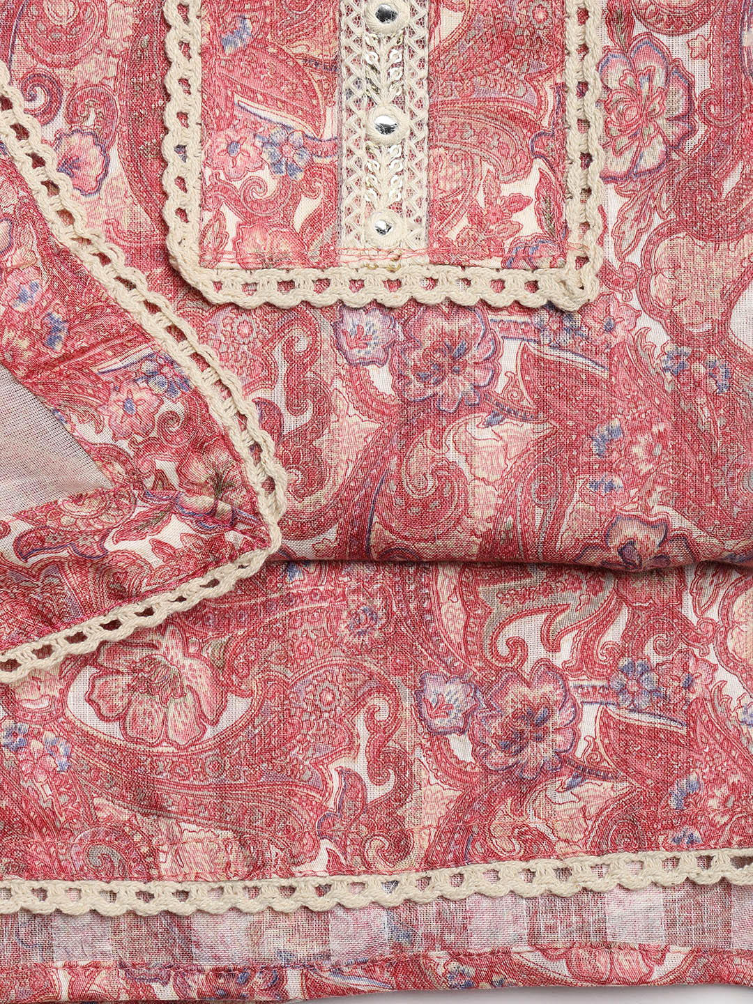 Embroidered Cotton Blend Unstitched Suit With Dupatta