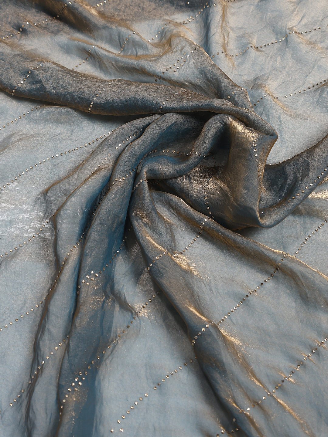 Stone Work Embellished Tissue Saree