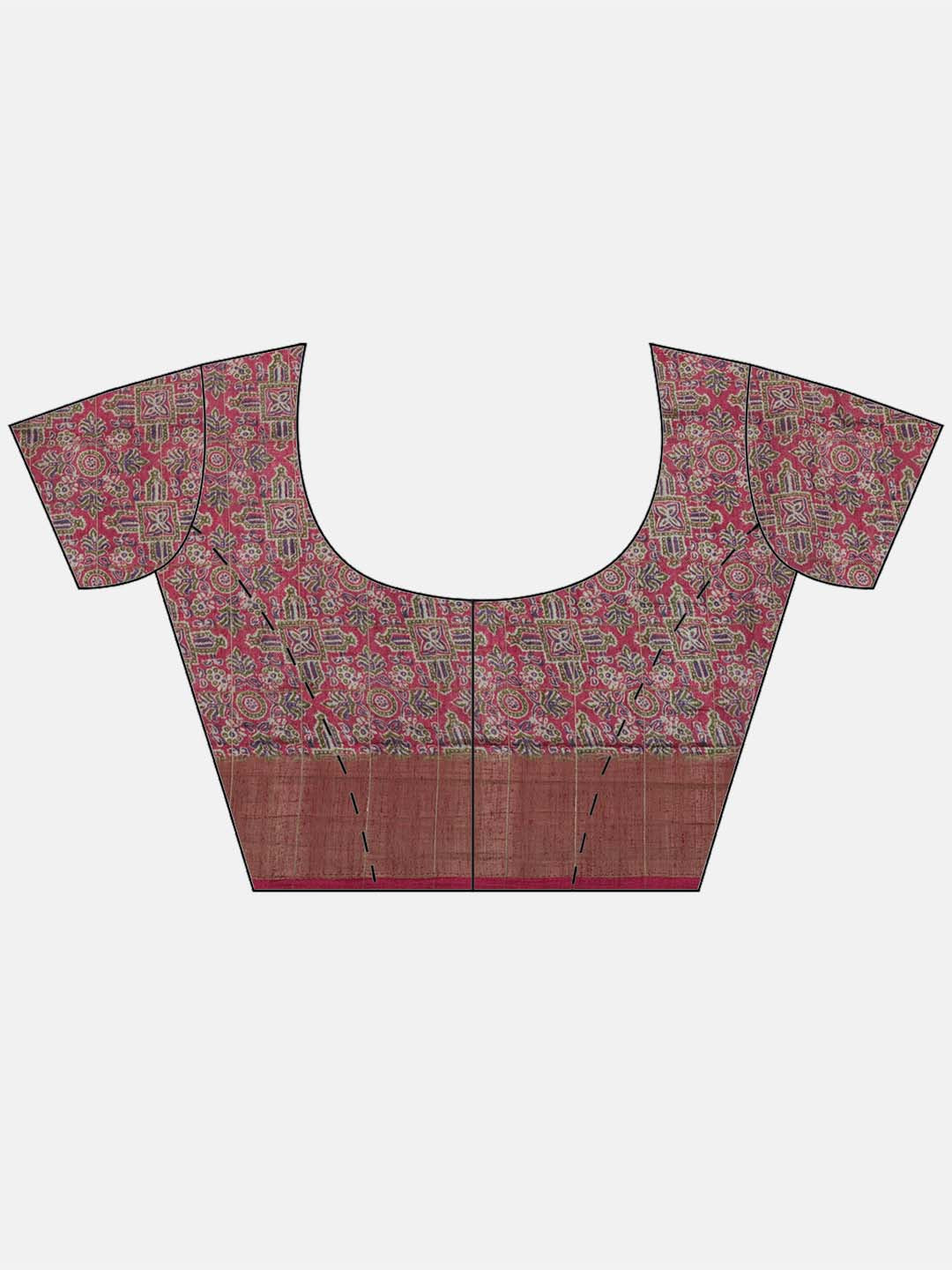 Printed Tussar Saree