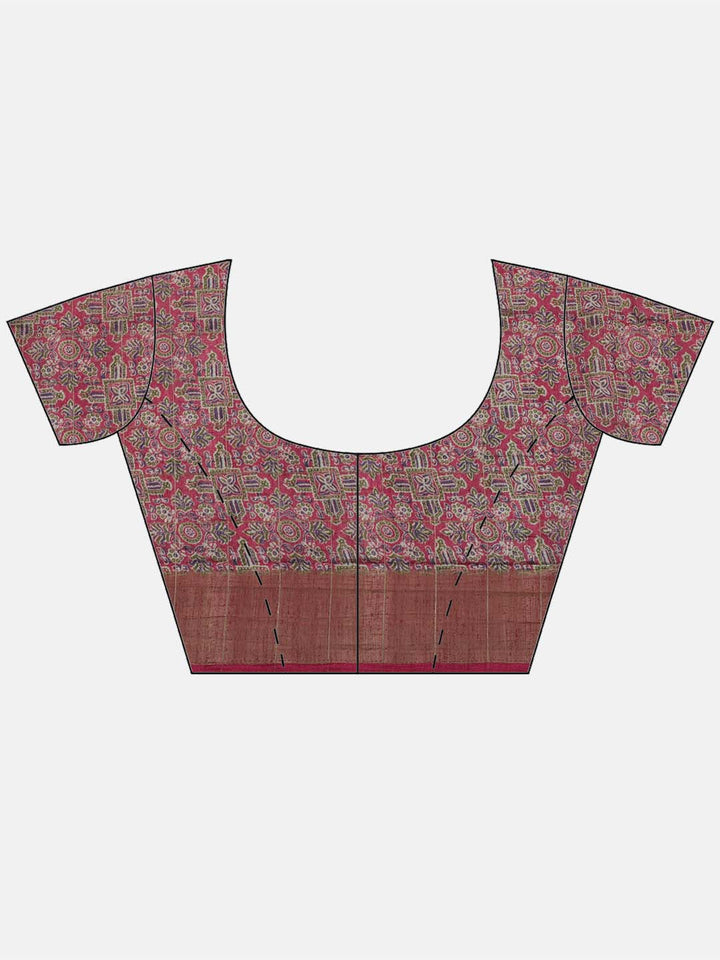 Printed Tussar Saree