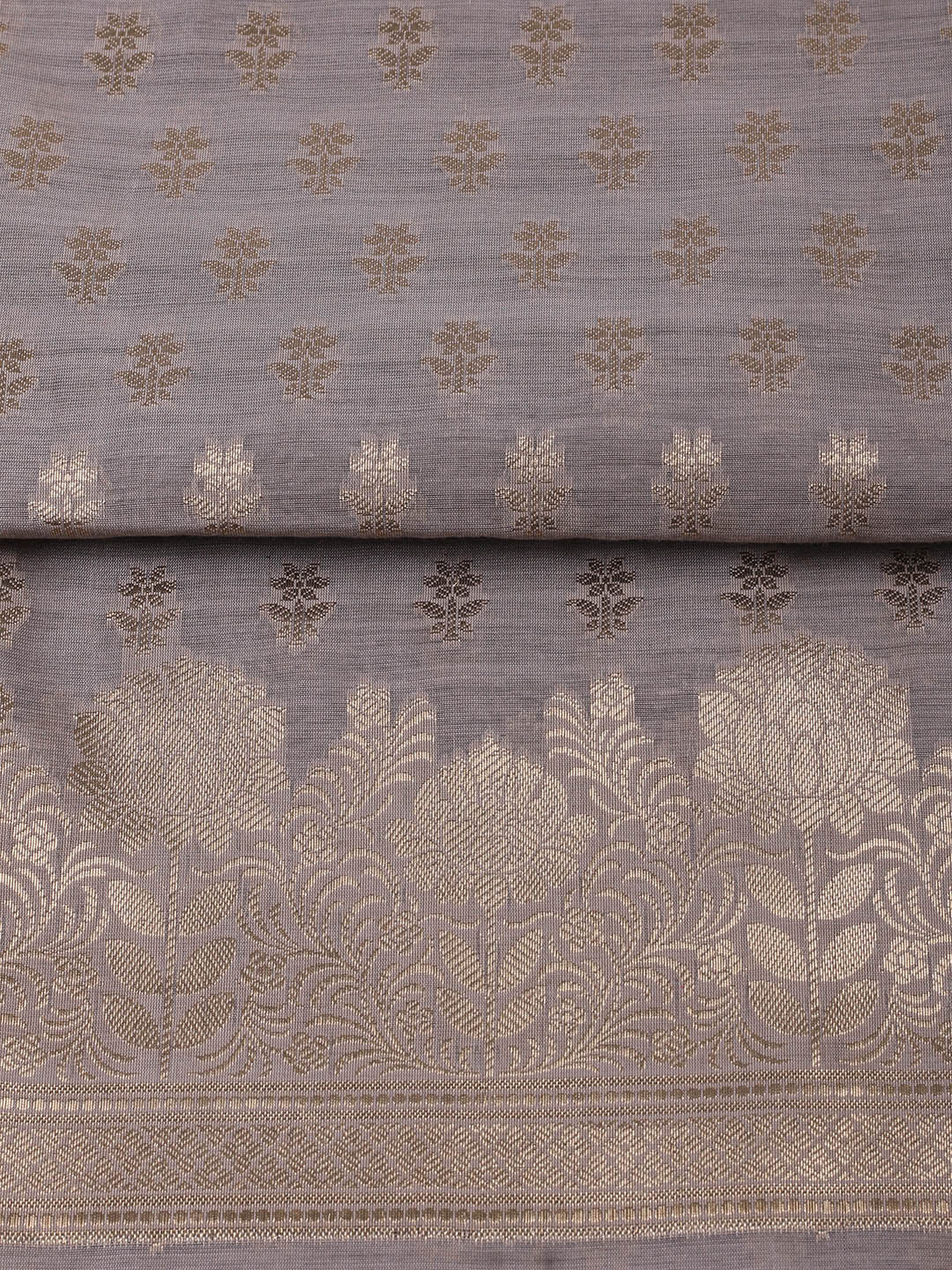 Woven Design Chanderi Unstitched Suit With Pant &amp; Dupatta