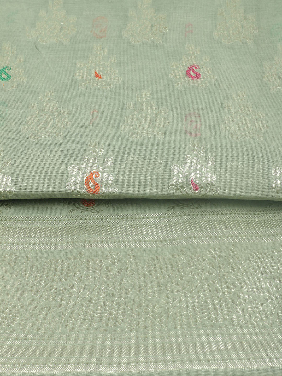 Woven Design Chanderi Unstitched Suit With Pant &amp; Dupatta