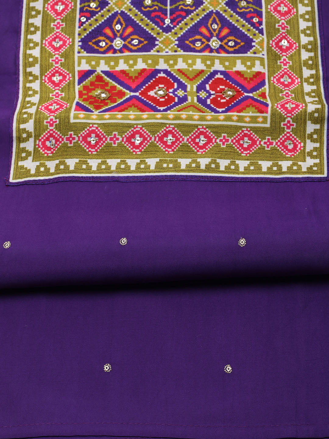 Printed Cotton Unstitched Suit With Dupatta