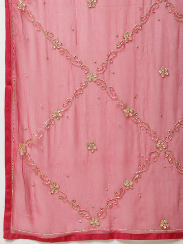 Neck Embroidered Handloom Unstitched Suit Piece With Dupatta